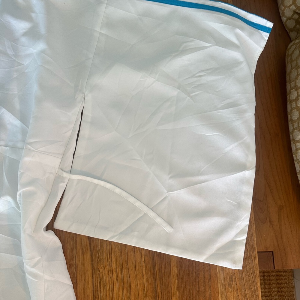 White Kimono Adidas Jacket with Teal Trim - Picture 5 of 16